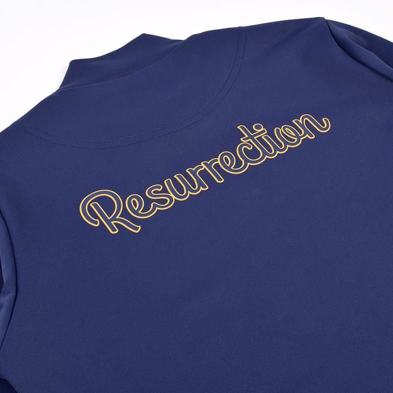 Resurrection 長袖ハイネックシャツ ネイビー　L Resurrection 長袖ハイネックシャツ ネイビーL