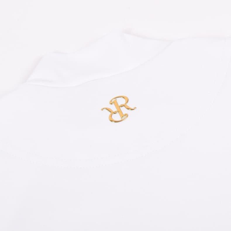 レザレクション ホワイト長袖ハイネックシャツ レザレクション ホワイト長袖ハイネックシャツ MOCKNECK