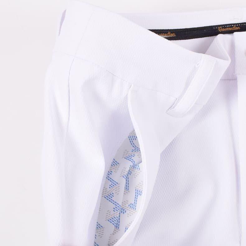 【新品】レザレクション　ロングパンツ　白　メンズＬ 新品】レザレクションロングパンツ白メンズL