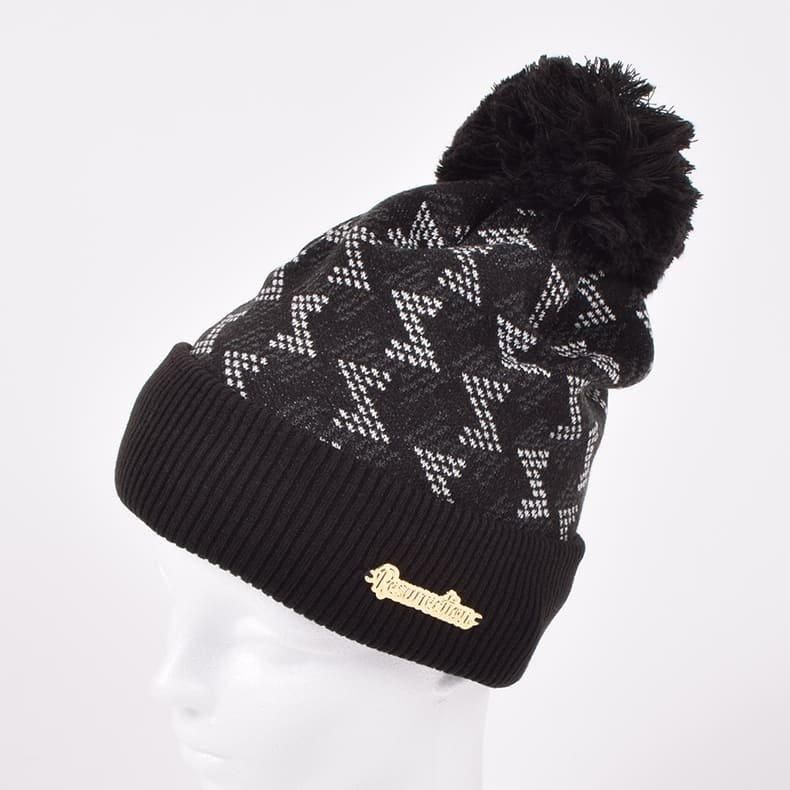 【新品】レザレクション　ポンポンニットキャップ レザレクション ポンポンGMニットキャップ RR2-2AWKCAP02