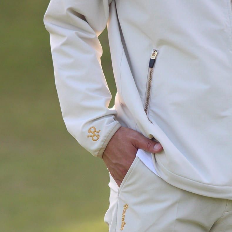 【新品】レザレクション　メンズ　ロングパンツ　オフベージュ　Mサイズ 新品】レザレクション メンズ ロングパンツ オフベージュ Mサイズ