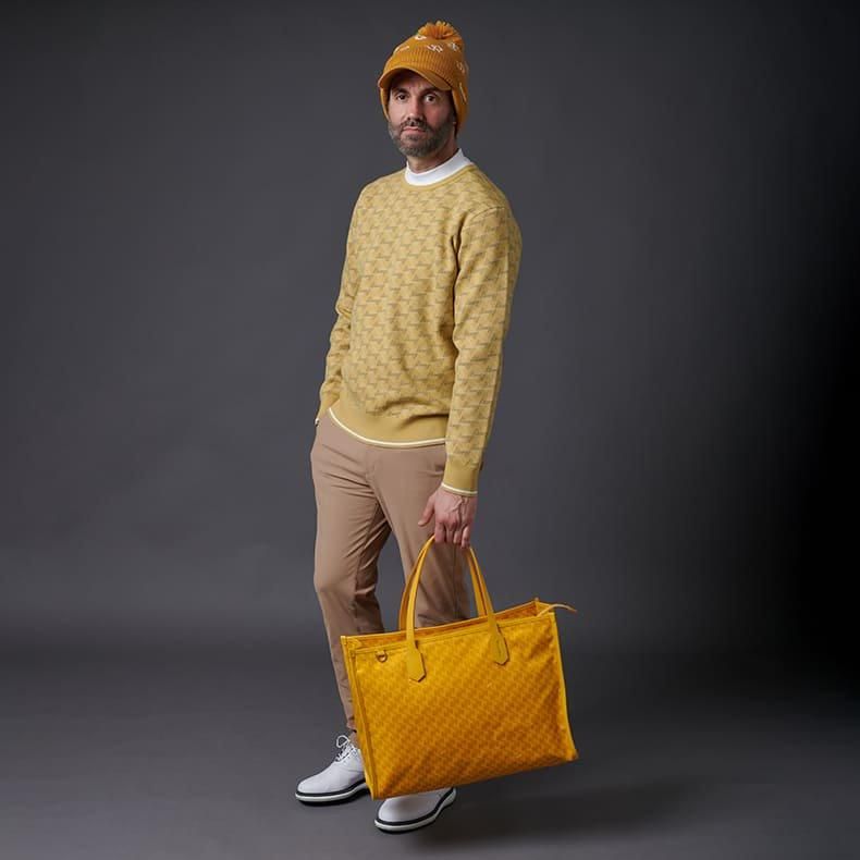 メンズ GMクルーネックニットプルオーバー マスタード | Resurrection