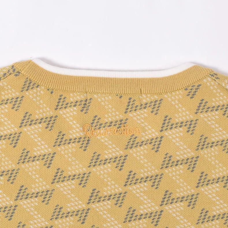 メンズ GMクルーネックニットプルオーバー マスタード | Resurrection