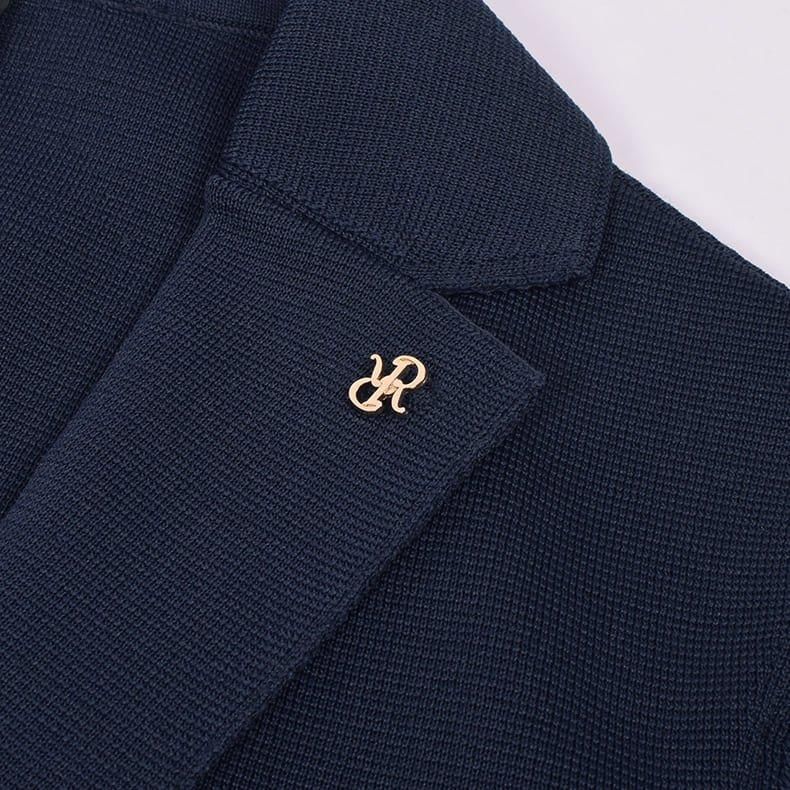 メンズ ニットテーラードジャケット ネイビー | Resurrection