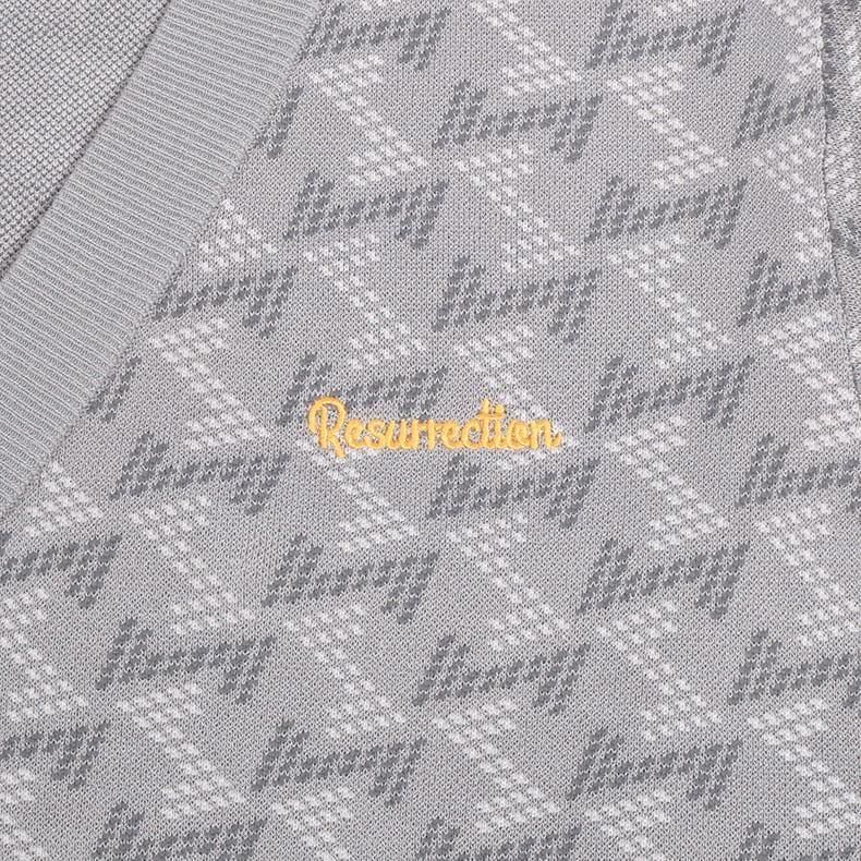 RESURRECTION リザレクション カーディガン メンズ GMジャガードニットカーディガン グレー | Resurrection