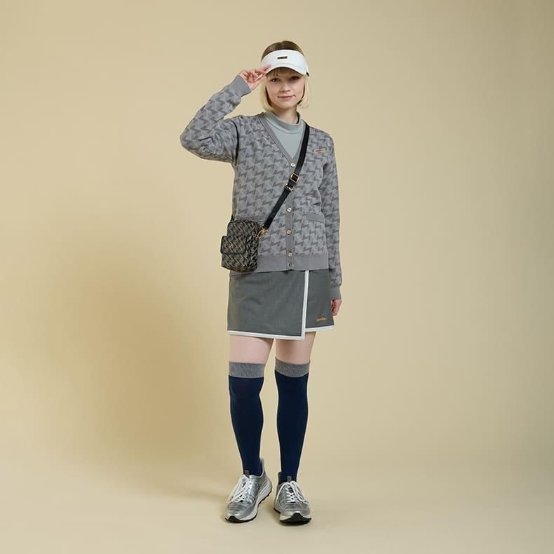 ウィメンズ GMジャガードニットカーディガン グレー | Resurrection