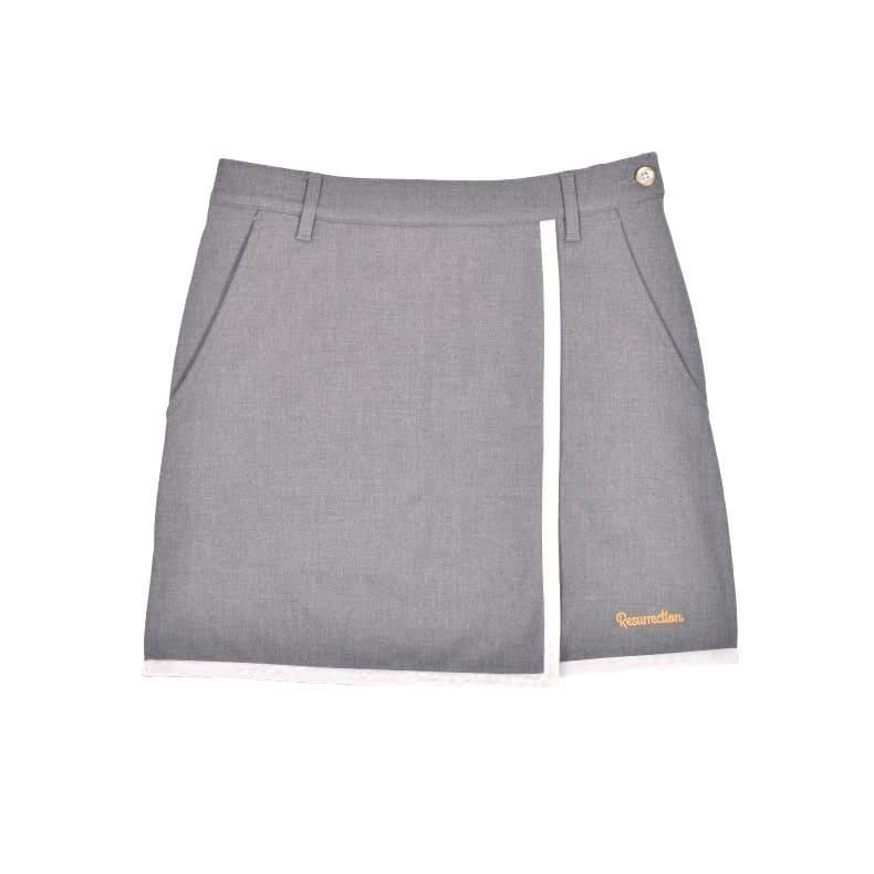 ウィメンズ パイピングラインスカート グレー | Resurrection