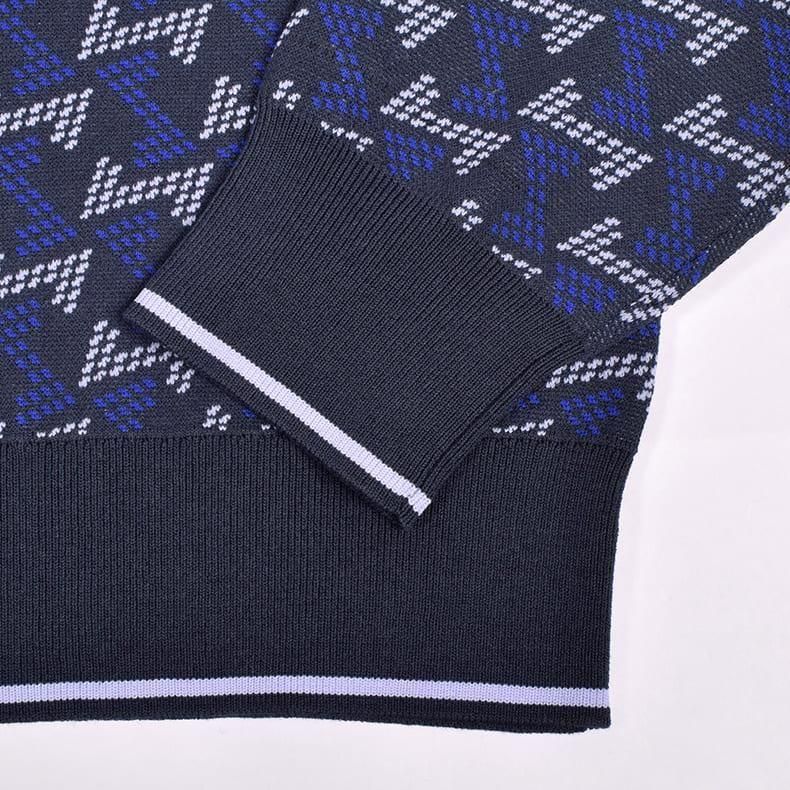 レザレグション　防風　ロゴ　ニット　ネイビー レザレグション 防風 ロゴ ニット ネイビー TOPS - Resurrection