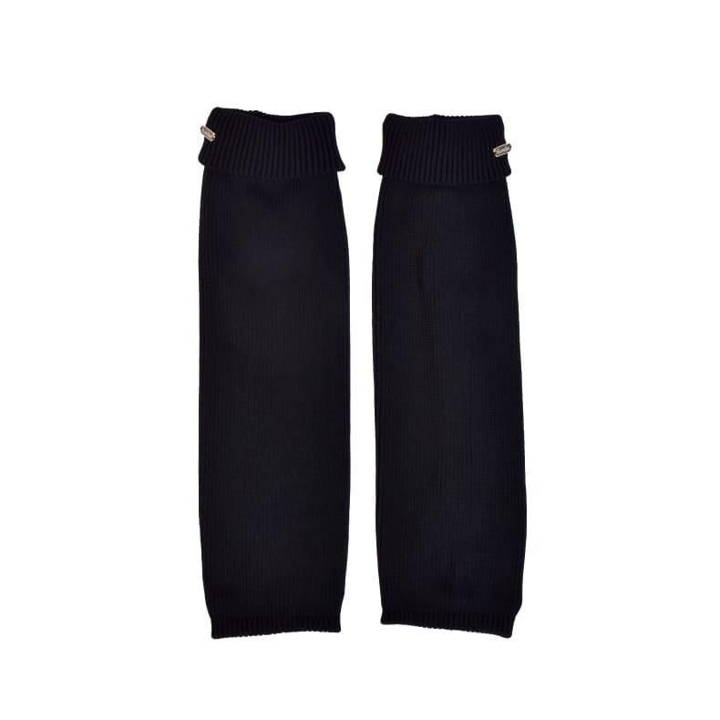 ニットレッグウォーマー ブラック | Resurrection