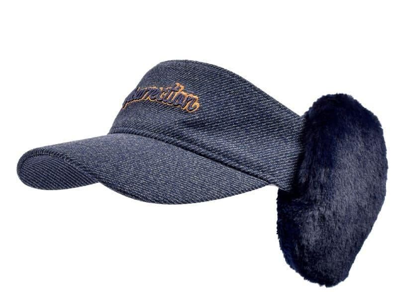 ボアイヤーマフサンバイザー(ツイーディー) /ネイビーブルー BE34SV03 ボアイヤーマフサンバイザー(ツイーディー) ネイビーブルー