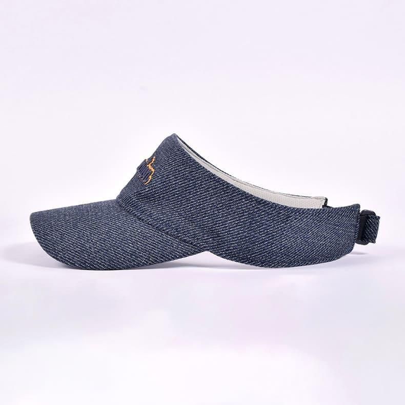 ボアイヤーマフサンバイザー(ツイーディー) ネイビーブルー