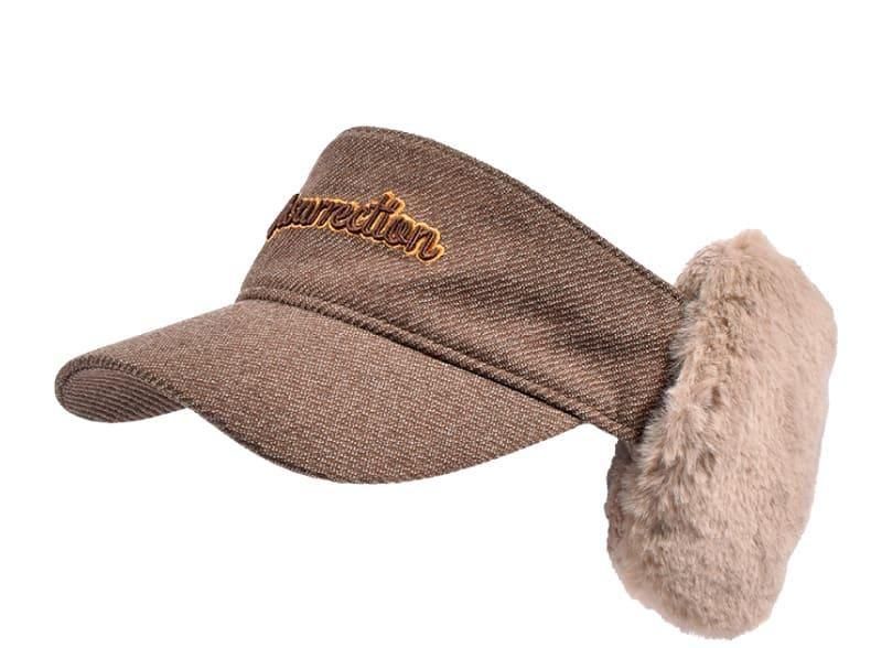 ボアイヤーマフサンバイザー(ツイーディー) /キャメルブラウン BE34SV03 ボアイヤーマフサンバイザー(ツイーディー) キャメルブラウン