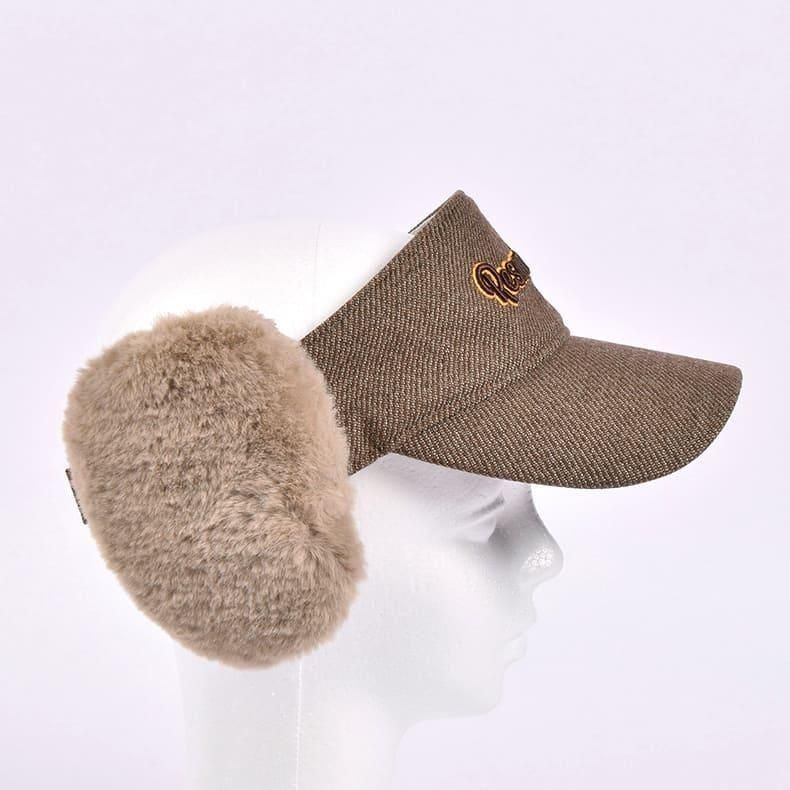 ボアイヤーマフサンバイザー(ツイーディー) /ネイビーブルー BE34SV03 ボアイヤーマフサンバイザー(ツイーディー) /ネイビーブルー