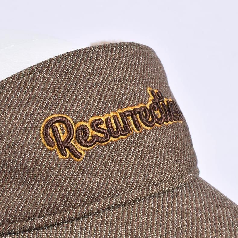 ボアイヤーマフサンバイザー(ツイーディー) キャメルブラウン