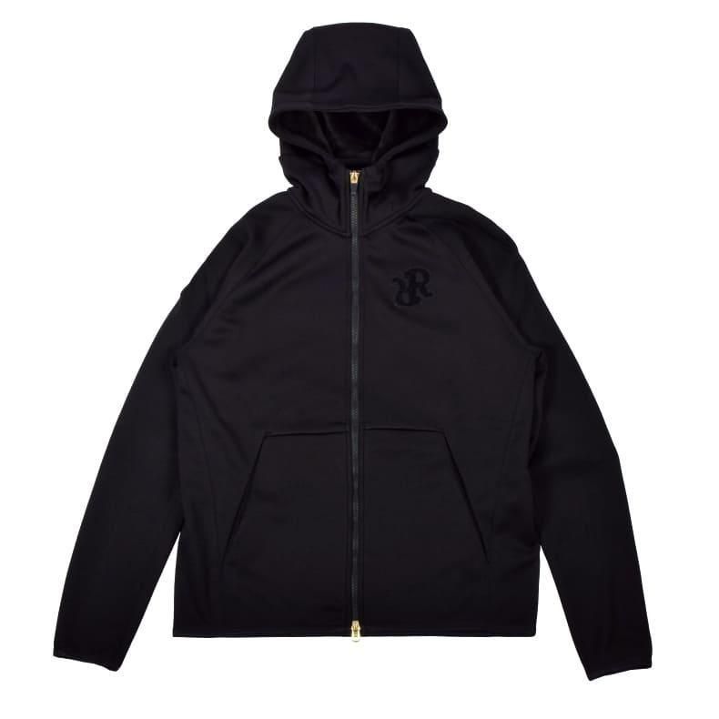 Ｈ様 メンズ ブラッシュロゴジップアップパーカー ブラック