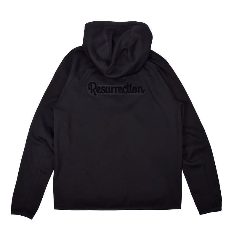 メンズ ブラッシュロゴジップアップパーカー ブラック