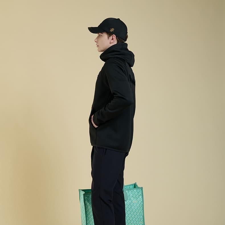 メンズ ブラッシュロゴジップアップパーカー ブラック | Resurrection