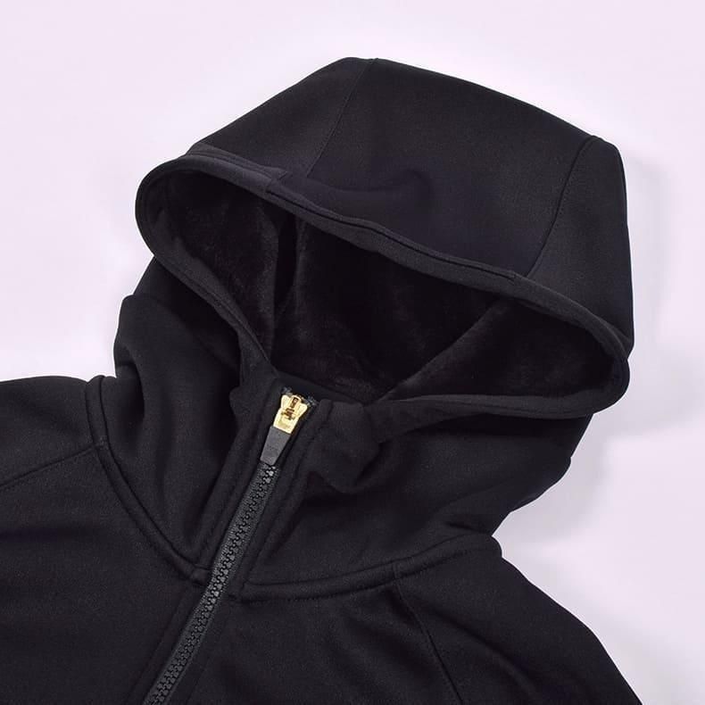 メンズ ブラッシュロゴジップアップパーカー ブラック | Resurrection