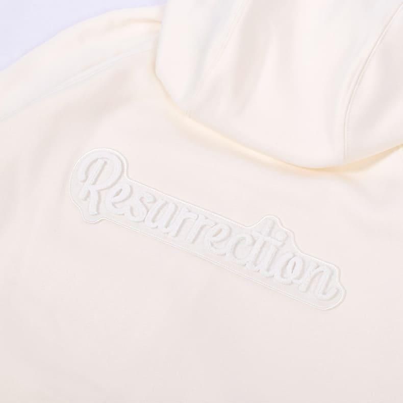 メンズ ブラッシュロゴジップアップパーカー オフホワイト