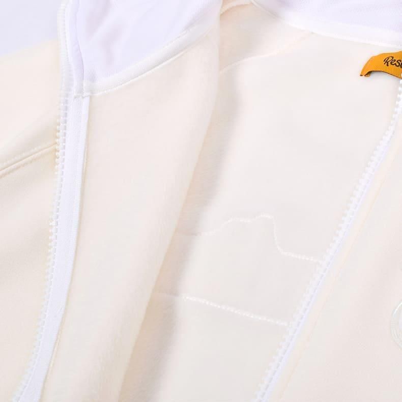 ウィメンズ ブラッシュロゴジップアップパーカー オフホワイト