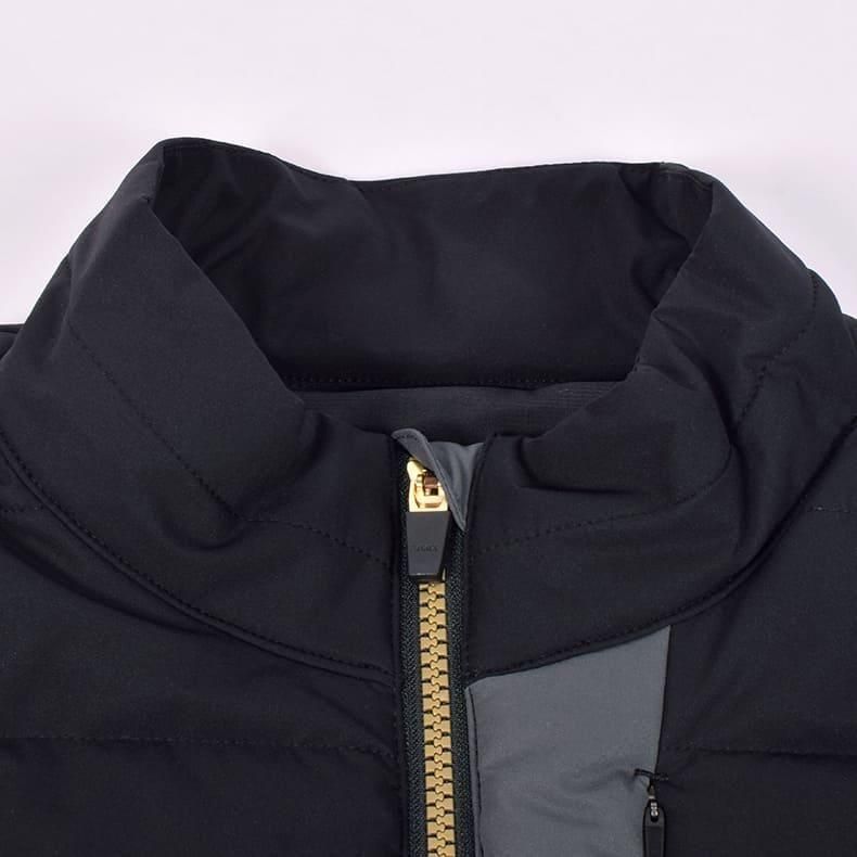 メンズ 2トーンパデットベスト ブラック×グレー | Resurrection