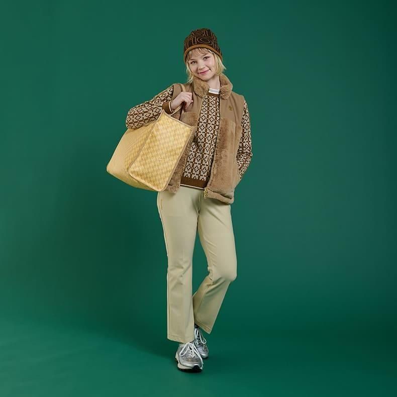 レザレクション　ファー　ベスト　ゴルフ　L RESURRECTION レザレクション ファー ジップベスト ホワイト系 L