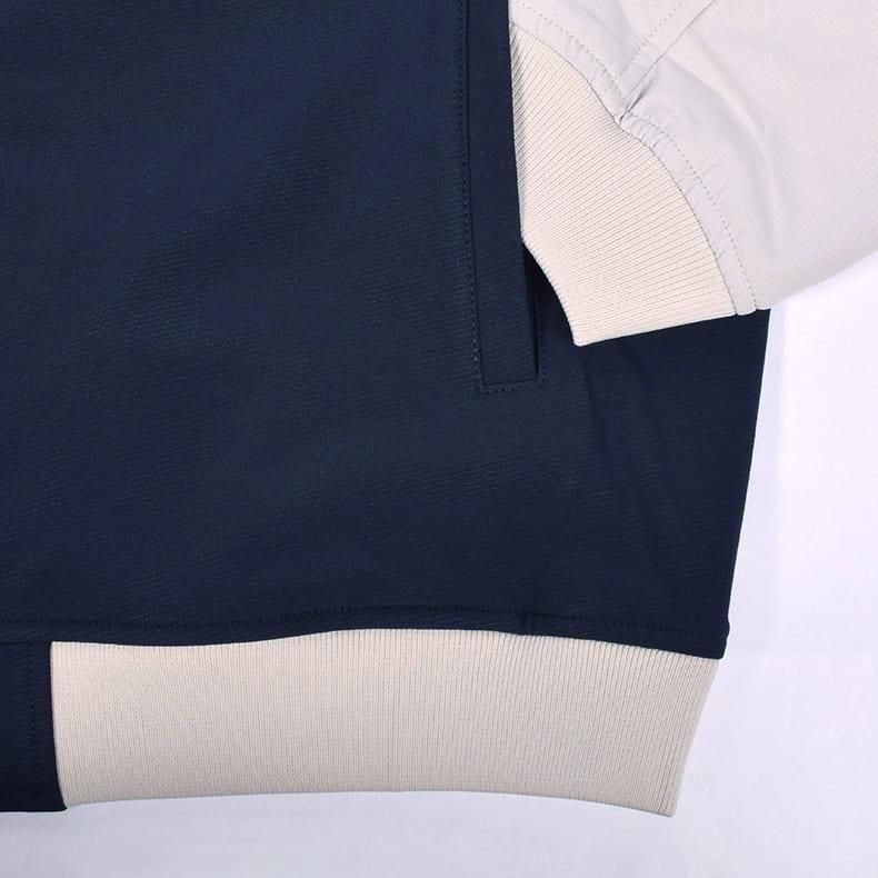 メンズ 2トーンウォームブルゾン ネイビー×ライトグレー