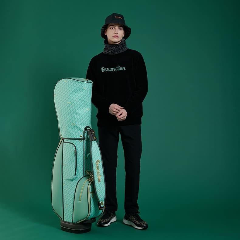 メンズ エアシャットモールヤーンハイネックニット ブラック