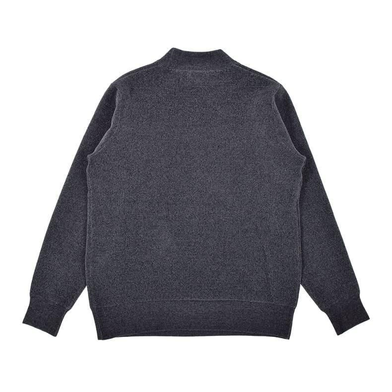 メンズ エアシャットモールヤーンハイネックニット ダークグレー