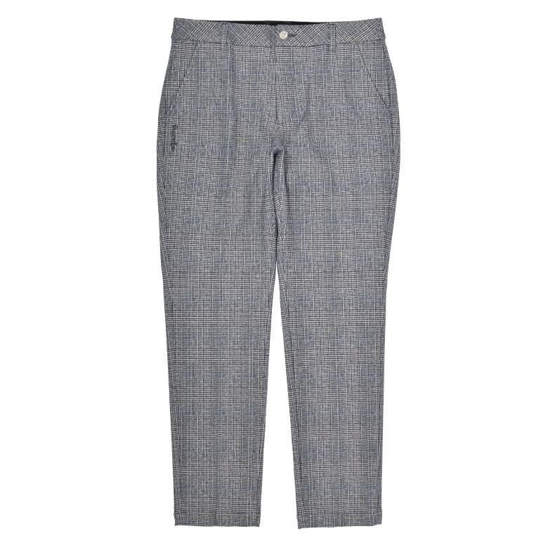 メンズ ウォームチェックロングパンツ グレー | Resurrection