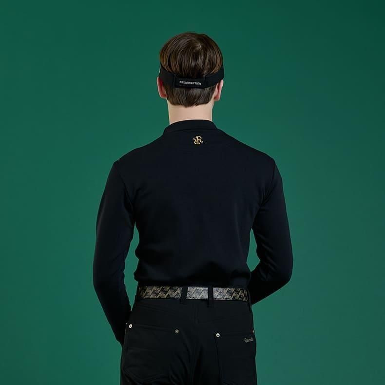 メンズ ウォームインナーモックネックL/S ブラック