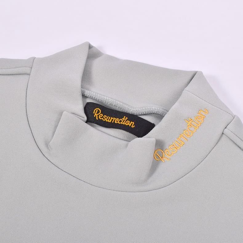 メンズ ウォームインナーモックネックL/S グレー | Resurrection