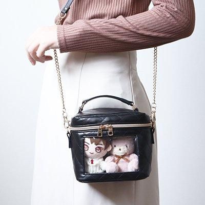 コアデオンラインショップ】nui.ぬいぐるみバニティバッグ ブラック コアデオンラインショップ】nui.ぬいぐるみバニティバッグ ブラック
