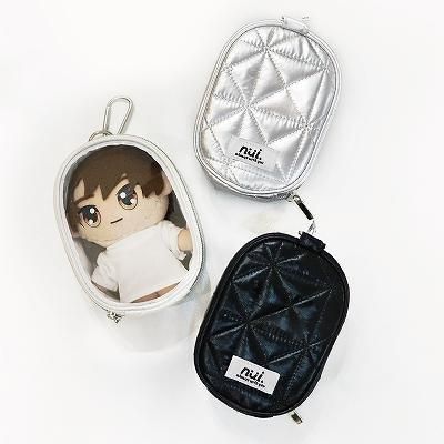 コアデオンラインショップ】nui.キルティングぬいポーチ シルバー