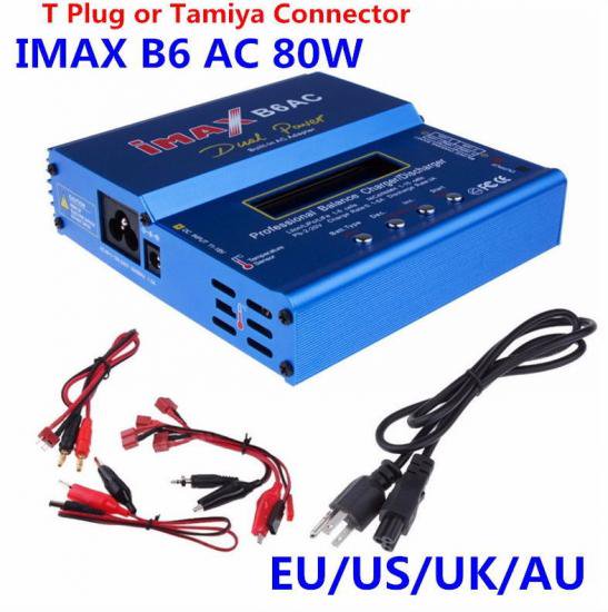 IMAX B6 AC 80W バランス充電器 AC電源内臓 - ATラジコン