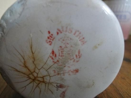 再お値下げ　美品　ピンクハウス　ホーローキャニスター　ピンク フランス1930～'40年代 ＊ BB社製 ＊ 白地にピンクの