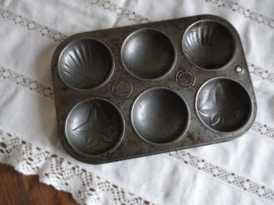 アンティーク ケーキ焼き型 マドレーヌ型（6個）