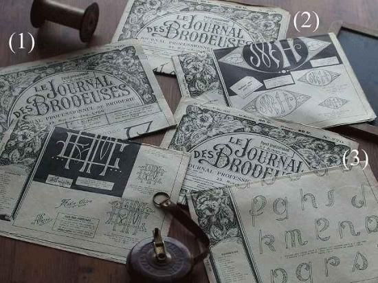 フランスの刺繍新聞 2枚セット （LE JOURNAL DES BRODEUSES）