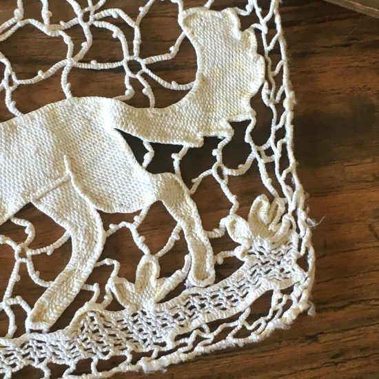刺繍サービス バッティング手袋 アンティークレース ヴェニスの獅子
