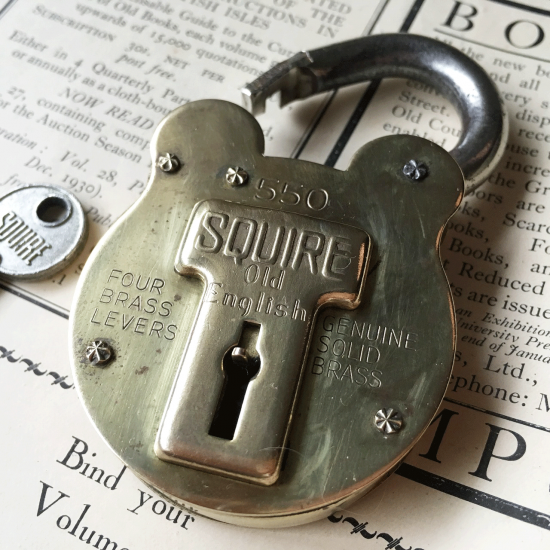 アンティーク南京錠 | SQUIRE 真鍮製くまのパドロック | アンティーク雑貨通販ショップClotte