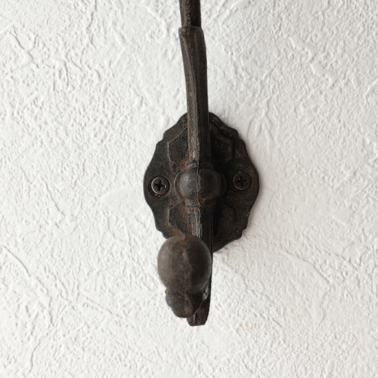 フランス アイアン製 蔓模様のアンティークフック 