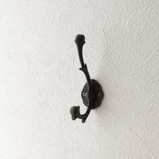 フランス アイアン製 蔓模様のアンティークフック 