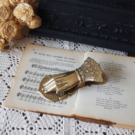 フランスアンティーク | 真鍮製 アンティーククリップ（貴婦人の手