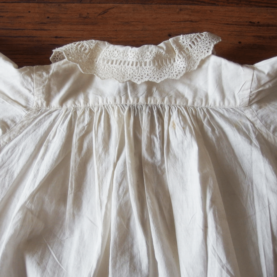 アンティークベビードレス | フランス コットン製ベビー用ナイトドレス 