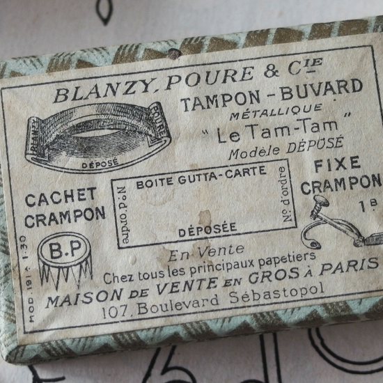 フランスアンティーク BLANZY POURE & CIE 紙箱に入ったペン先（グリーン �12）