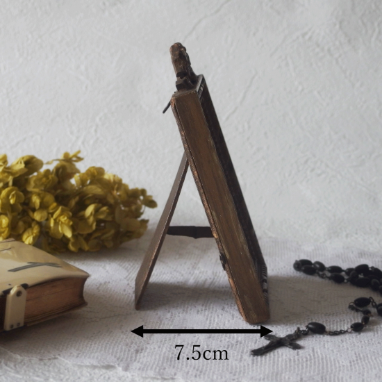 フランスアンティーク リボンのフォトフレーム 手彫りの木製フレーム 