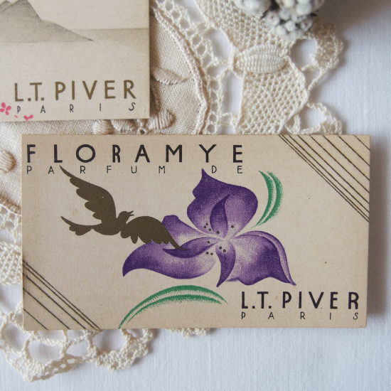 フランスアンティーク L.T PIVER PARIS 香水カード 2枚セット