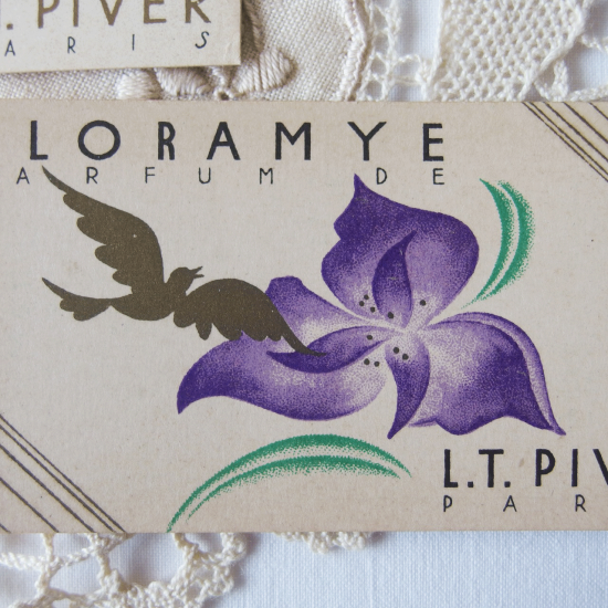 フランスアンティーク L.T PIVER PARIS 香水カード 2枚セット