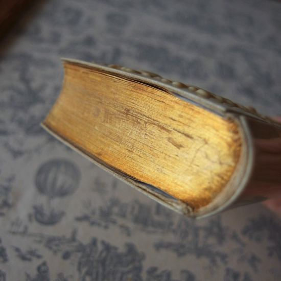 フランスアンティーク アイボリーのミゼル ミサ典礼書 聖書（ロカイユとモノグラムAM）