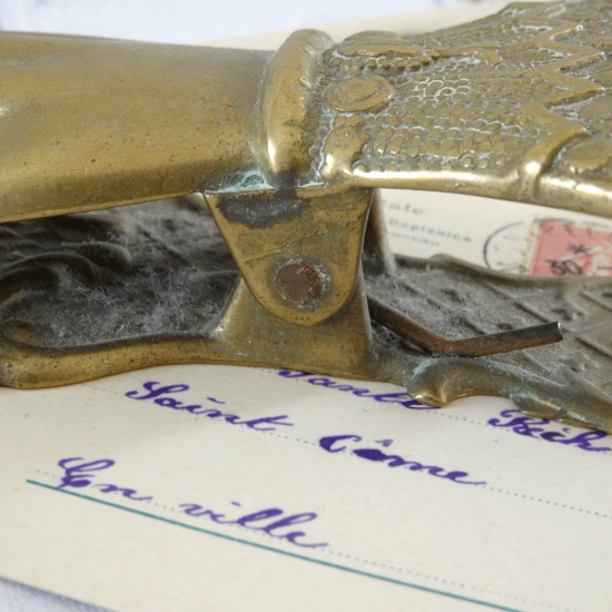 フランスアンティーク 真鍮製 貴婦人の手のクリップ 13cm 